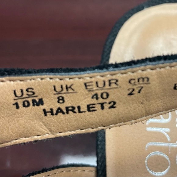EUC Franco Sarto Harlet 2 Black Booties Sandals Size 10 - Picture 8 of 9